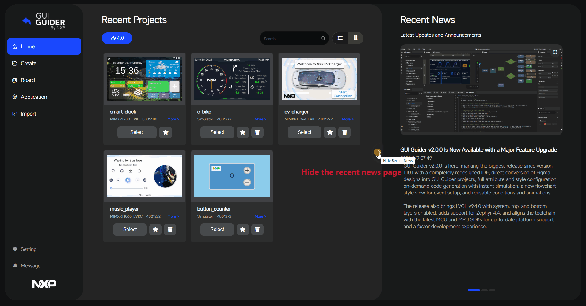 Home page workflow demo