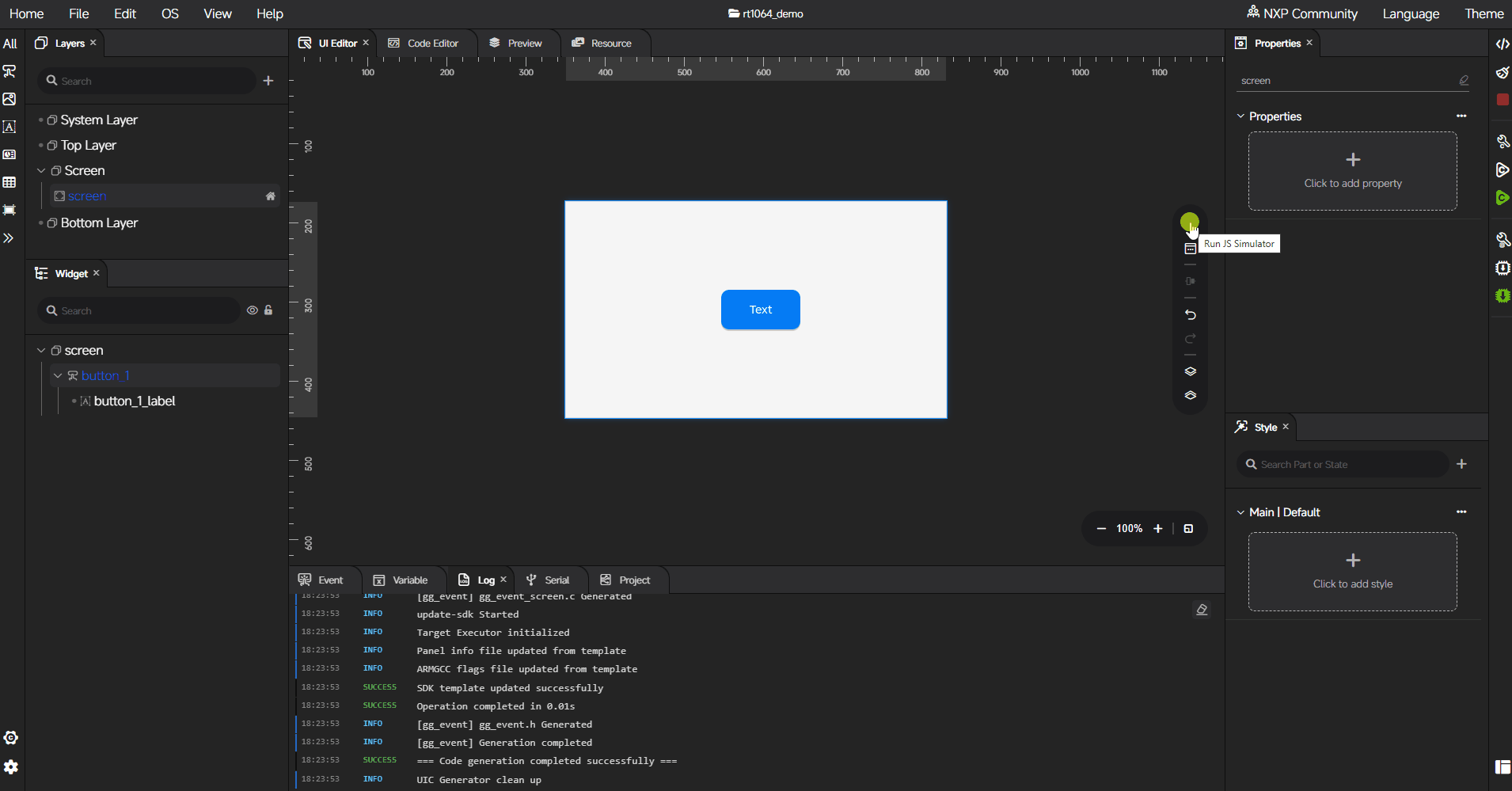 Simulator demo