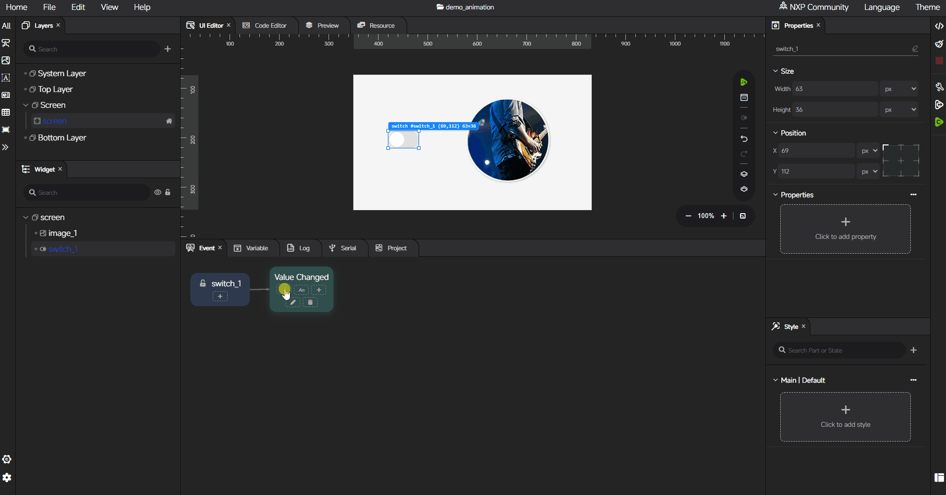 Variable workflow demo