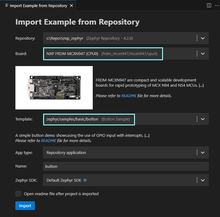 Import Button Example