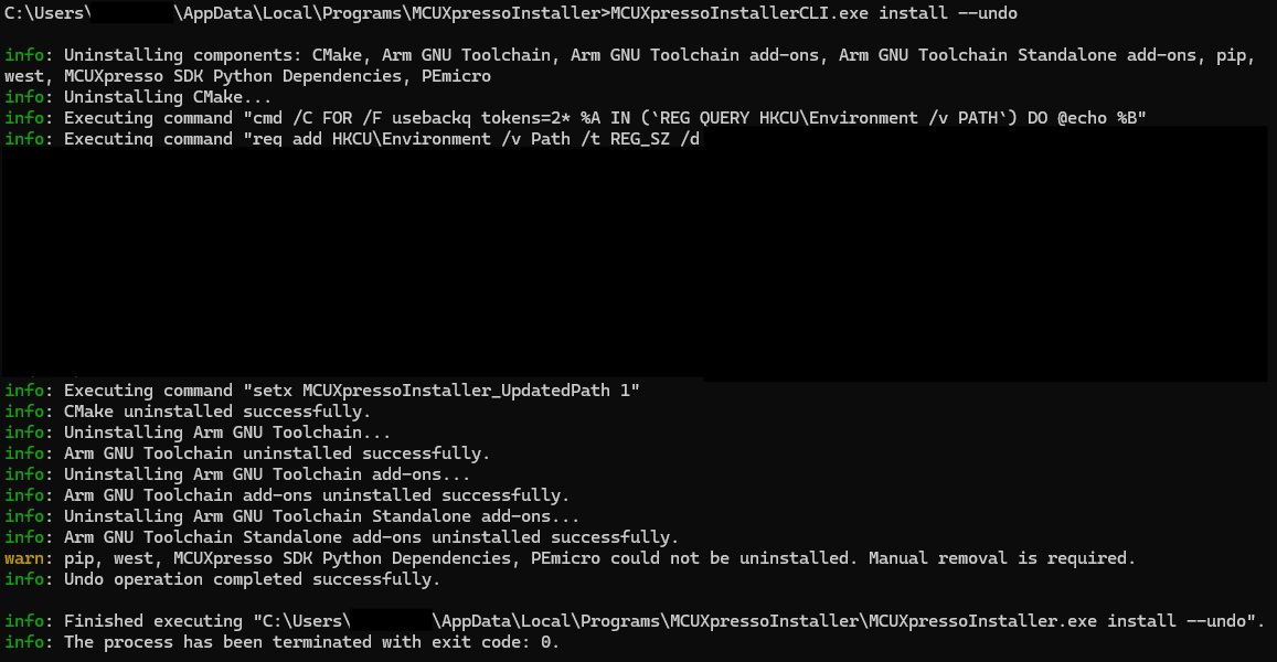 MCUXpresso Installer - Install Packages and Components
