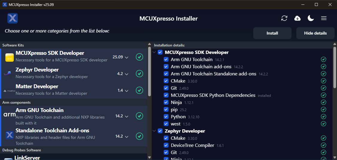 MCUXpresso Installer