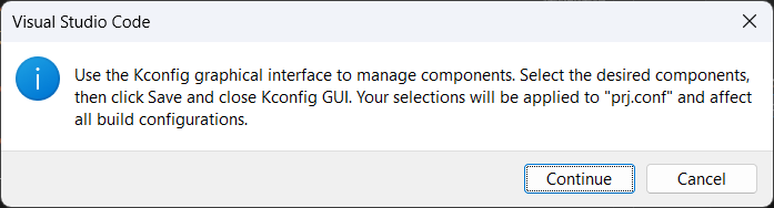Manage components notification