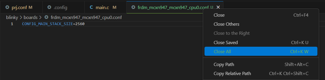 Close All Editor Tabs