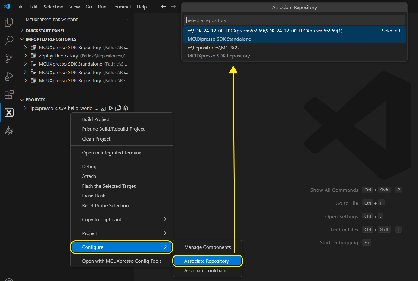 Associate repository