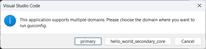 Domain selector