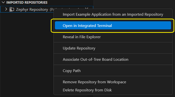 Terminal repository