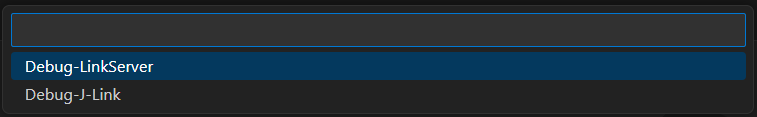Debug configuration selection