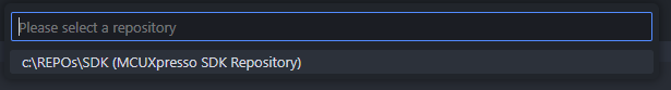 MCUXpresso IDE Import Multiple Projects select repository