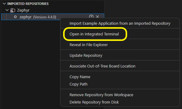 Terminal repository