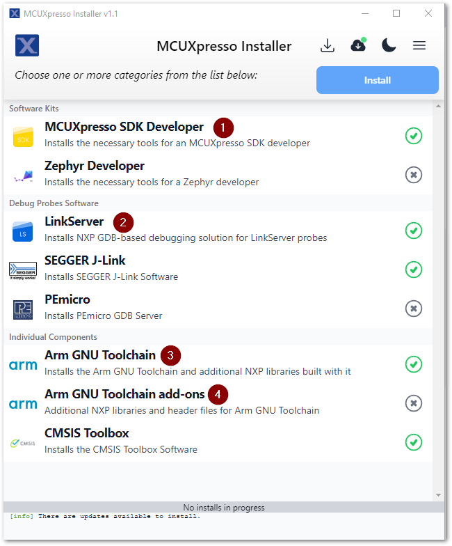 Installer for MCX