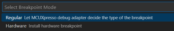 Select Breakpoint Type Quick-Pick