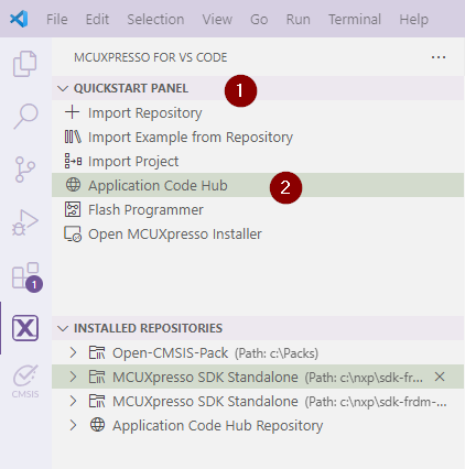 ACH Quickstart Panel