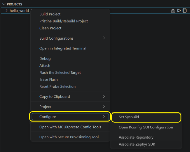 Set Sysbuild command