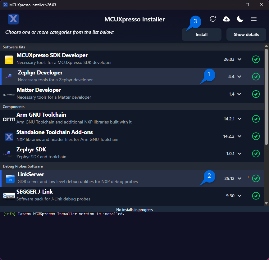 Installer for Zephyr