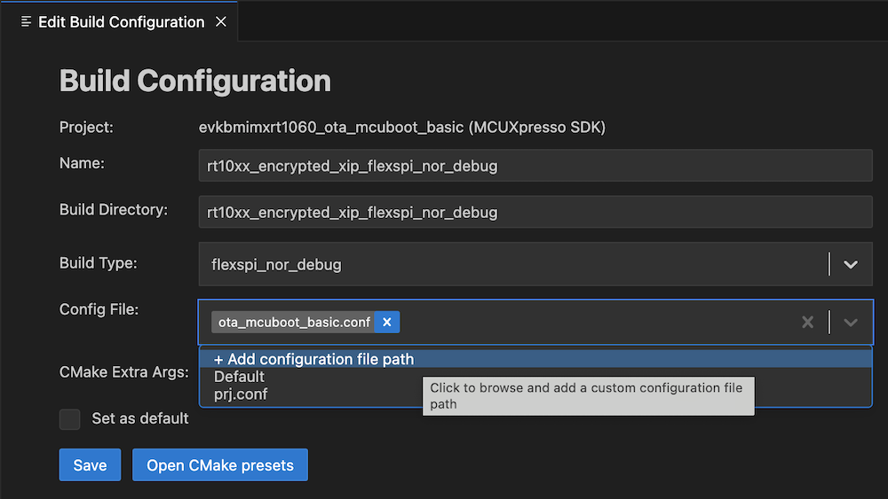 Add conf files