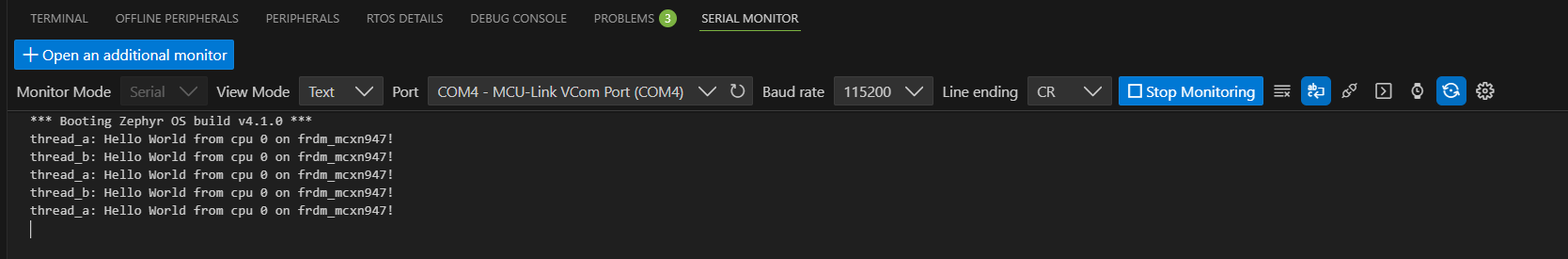 Serial Monitor Output
