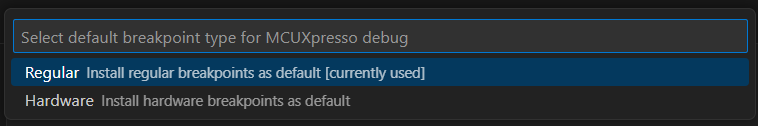 Select Default Breakpoint Type
