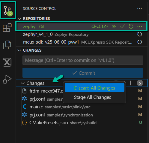 Discard all repo changes