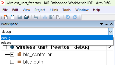 Select the desired configuration (Debug or Release)
