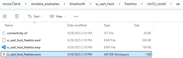Wireless UART Host demo project location