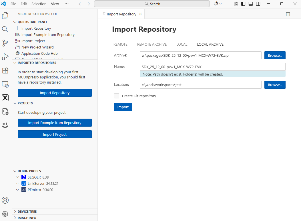 Steps to import the SDK