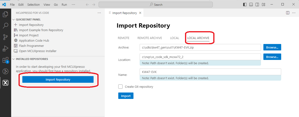 Steps to import the SDK