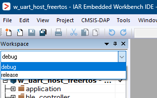 Select the desired configuration (Debug or Release)