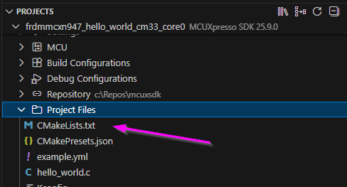 project cmakelists