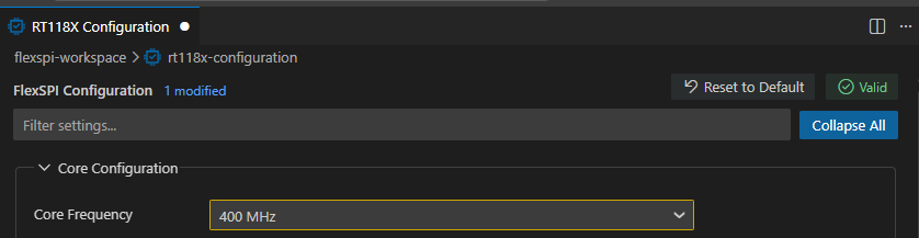 Modification Counter and Reset to Default