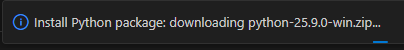 Install toolchain notification